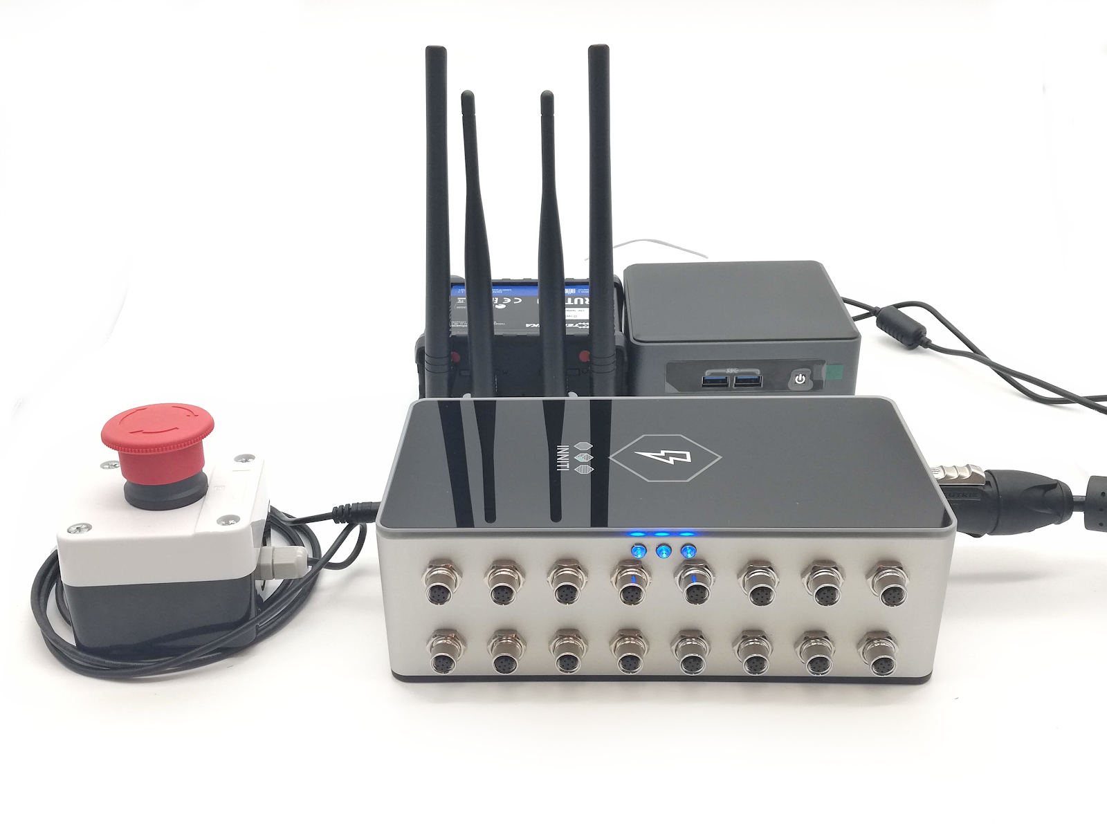 Demo kit all components connected Demo kit all components connected