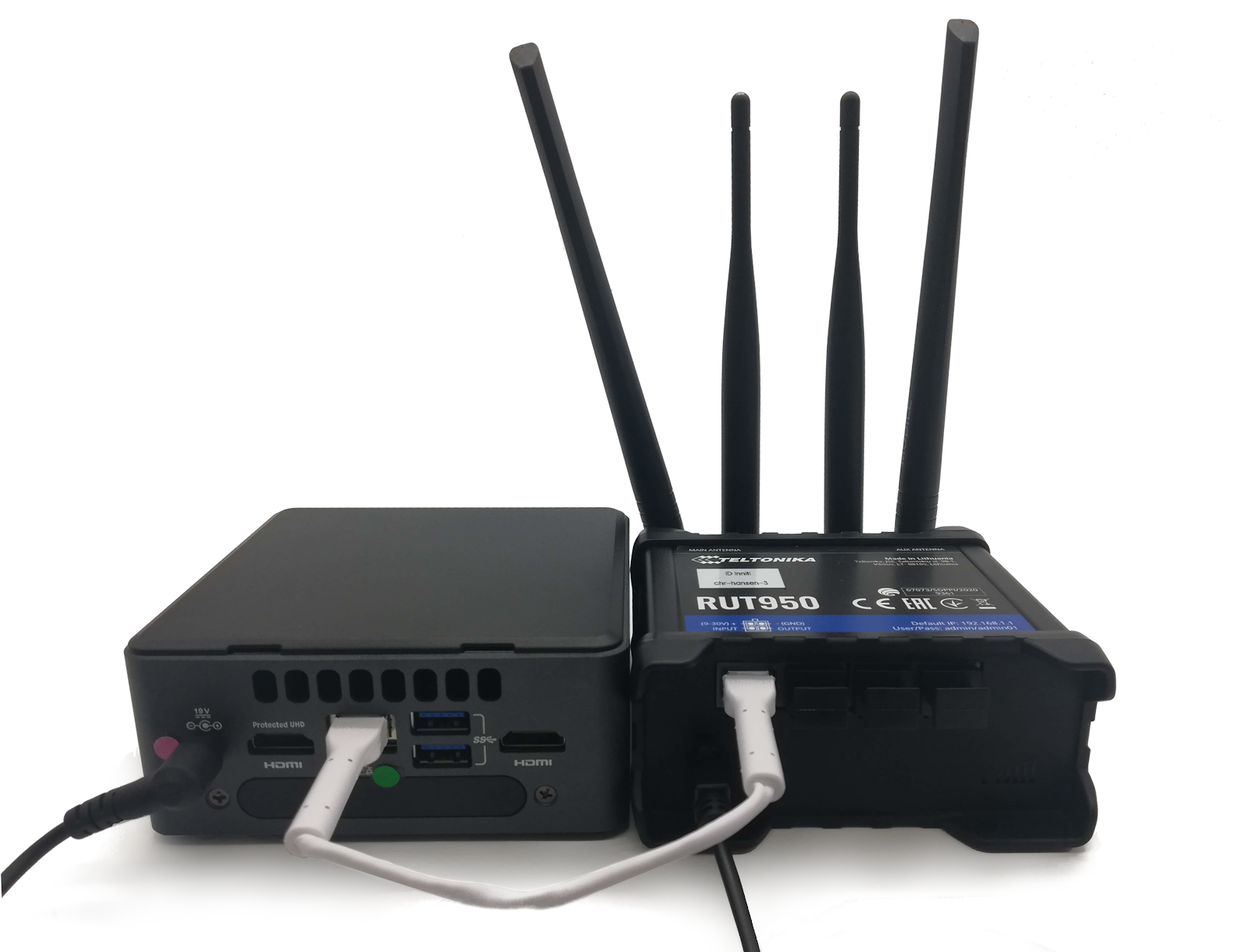 Demo kit edge server router connection Demo kit edge server router connection