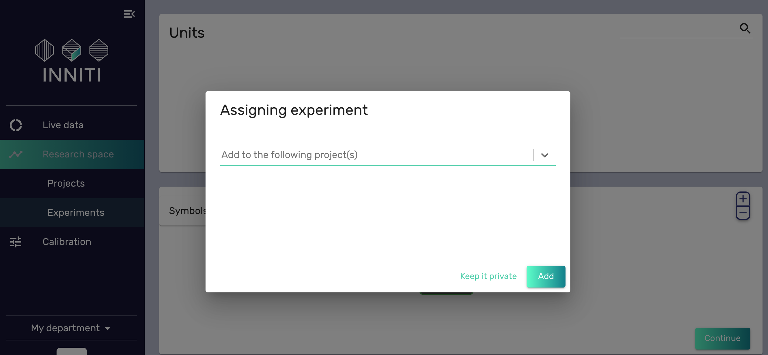 Inniti app login page