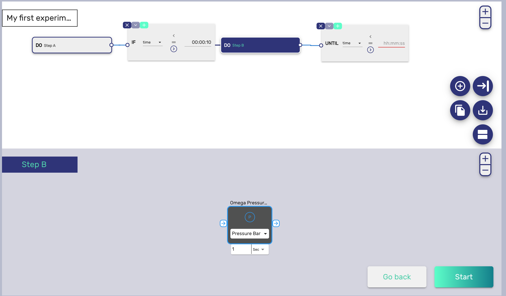 Inniti app terminate at step B